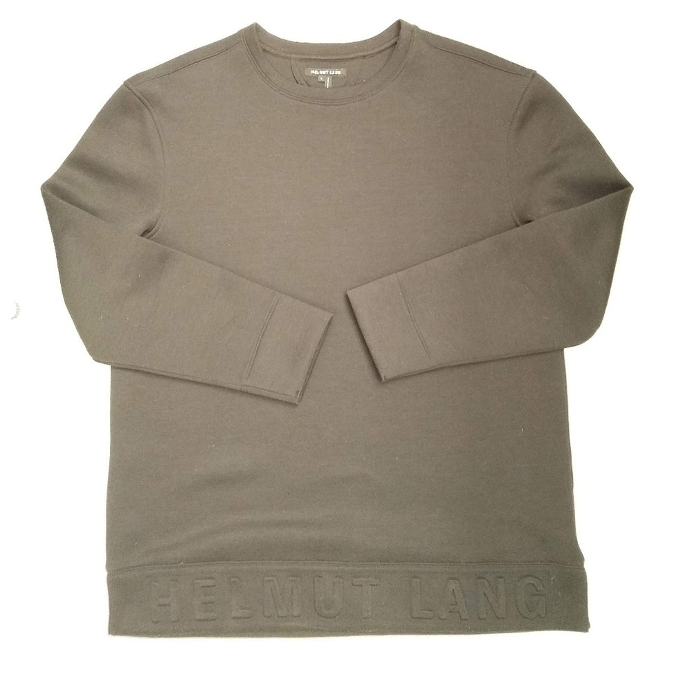 Helmut Lang Embossed Neoprene Sweatshirt, Black, L